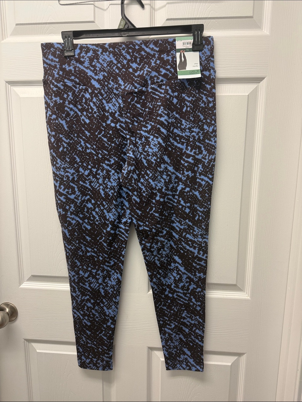 Terra & Sky Blue and Black Snake-Print Plus Leggings